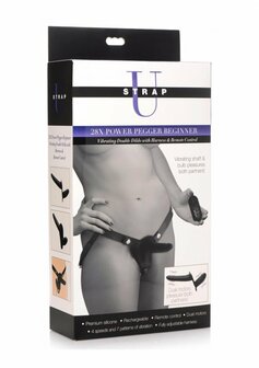Pegger Beginner - Vibrerende Dubbele Dildo + Harnas