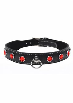 Fierce Vixen - Leren Halsband met Strass