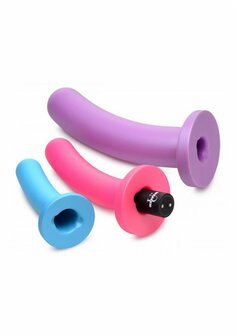 Triple Peg - Vibrerende Siliconen Dildo Set met Afstandsbediening