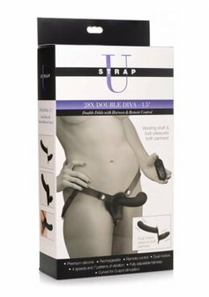Double Diva - Dubbele Dildo met Harnas en Afstandsbediening