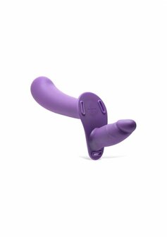 Double Diva - Dubbele Dildo met Harnas en Afstandsbediening