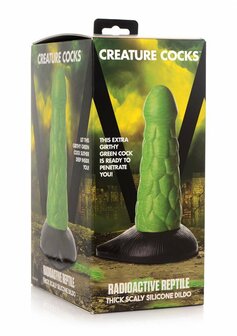 Radioactive Reptile - Dikke Geschubde Siliconen Dildo
