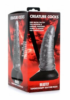 Beastly - Toelopende Hobbelige Siliconen Dildo