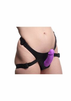 Double Charmer - Siliconen Dubbele Dildo met Harnas