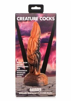 Ravager - Gegolfde Tentakel Siliconen Dildo