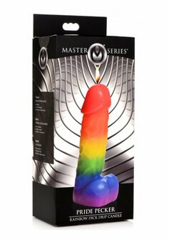 Pride Pecker - Regenboog Drip Kaars
