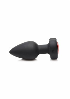 Siliconen Vibrerende Rood Hart - Butt Plug met Afstandsbediening - Klein