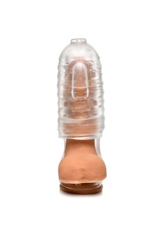Milker TPE Masturbator with Ball Strap - Clear