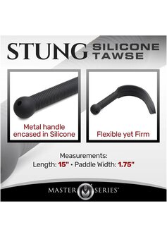 Stung Silicone Tawse - Black