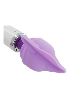 Flutter Tip Silicone Wand Attachment - Purple