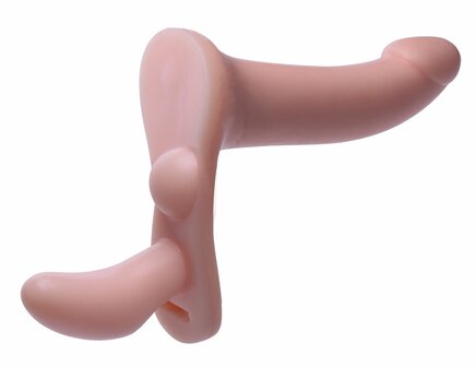 Plena II - Dubbele Penetratie Verstelbare Strap-On Dildo