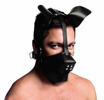 Pup - Puppy Play Masker + Adembare Ball Gag