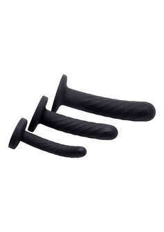 Strap-on Silicone 3 piece set - Black