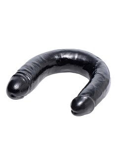 Realistic Double Dildo - 17.5 Inch - Black