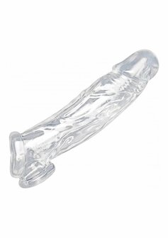 Realistische Doorzichtige Penis Sleeve en Balstretcher
