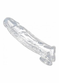 Realistische Doorzichtige Penis Sleeve en Balstretcher