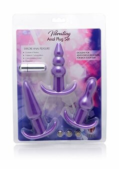 4-Delige Vibrerende Butt Plug Set