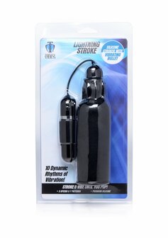Lightning Stroke - Silicone Stroker met Vibrerende Bullet