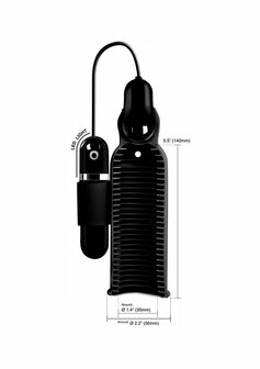 Lightning Stroke - Silicone Stroker met Vibrerende Bullet