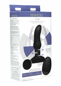 Slim M - Gebogen Rimming Plug met Afstandsbediening