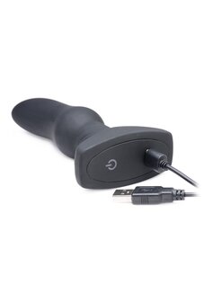 Slim M - Gebogen Rimming Plug met Afstandsbediening