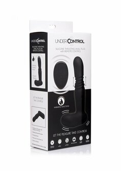 Siliconen Thrusting Butt Plug met Afstandsbediening