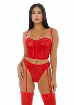 Sheer Intimacy - Mesh Bustier Set S