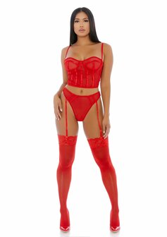 Sheer Intimacy - Mesh Bustier Set S