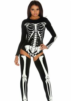Bad to the Bone - Sexy Skelet Kostuum - L/XL M/L
