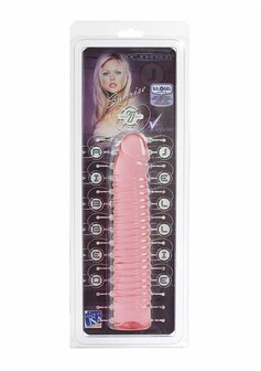 Sunrise - Geribbelde Jelly Dildo - 18 cm