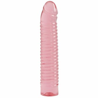 Sunrise - Geribbelde Jelly Dildo - 18 cm