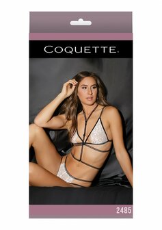 Kanten Bralette, Slipje en Harnas Zonder Kruis - One Size O/S