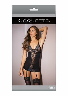 Chemise met String/ Kousen - One Size O/S