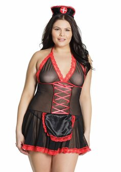 Verpleegster Babydoll - Plus Size Queen Size