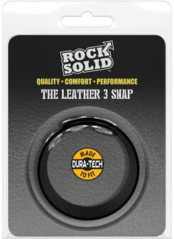 The Leather 3 Snap - Black