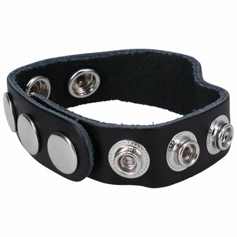 The Leather 5 Snap - Black