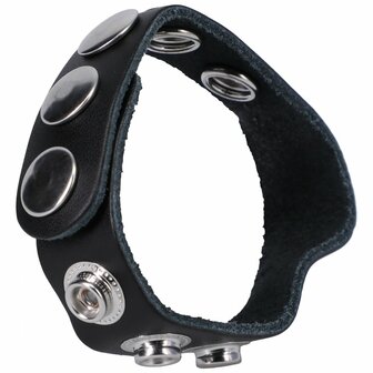 The Leather 5 Snap - Black