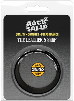 The Leather 5 Snap - Black