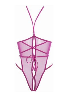 Teddy Open Cup Nicola S/M - Hot Pink S/M