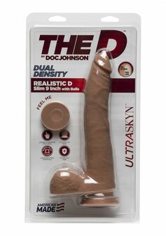 D Slim - Realistische ULTRASKYN Dildo met Ballen - 20 cm
