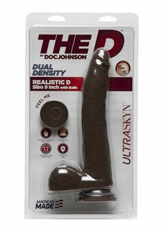 D Slim - Realistische ULTRASKYN Dildo met Ballen - 20 cm