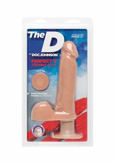 Perfect D - Vibrerende Realistische ULTRASKYN Dildo met Ballen - 20 cm