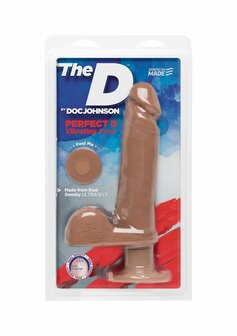 Perfect D - Vibrerende Realistische ULTRASKYN Dildo met Ballen - 20 cm