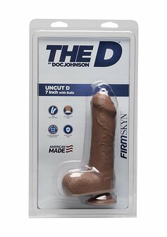 Uncut D - Realistische FIRMSKYN Dildo met Ballen - 18 cm