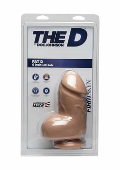 Fat D - Realistische FIRMSKYN Dildo met Ballen - 15 cm