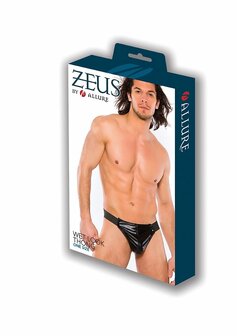 Wetlook String met Snap Front Opening - One Size O/S