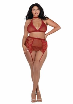 Visnet &amp; Kant 4-Delige Set - Plus Size Queen Size