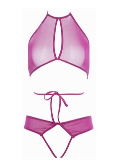 Peekaboo and Panty Marley S/M - Hot Pink L/XL