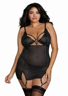 Visnettextuur Power Mesh Kousenbandslip - XL 3XL