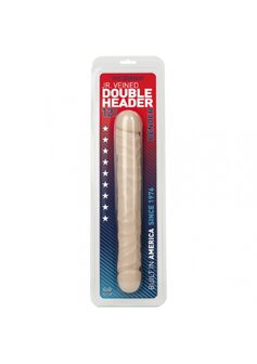 Jr. Veined Double Header - Dildo met Dubbele Uiteinden - 30 cm